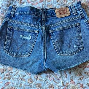 Levi's Classic Blue Jean Shorts for Women